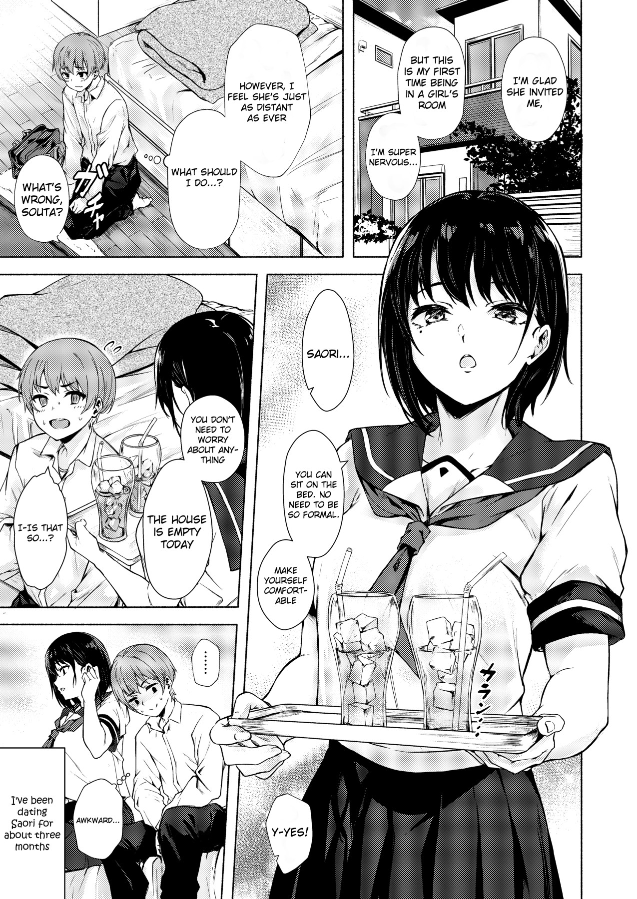 Hentai Manga Comic-Tall Saori-chan Is Both Clumsy And Lewd-Read-3